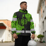 Hi-Vis-Jacket-Waterproof-And-Windproof-Reflective-Tapes-Viking-Symbol-Green-Neon-Custom-Name-9