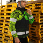Hi-Vis-Jacket-Waterproof-And-Windproof-Reflective-Tapes-Wolf-Tattoo-Viking-Symbol-Green-Neon-7
