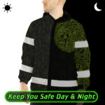 High Visibility Jacket Waterproof And Windproof Reflective Vikings Tattoo Safety Workwear2