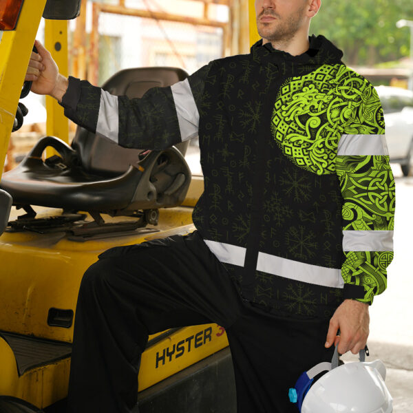 High Visibility Jacket Waterproof And Windproof Reflective Vikings Tattoo Safety Workwear5