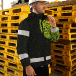 High Visibility Jacket Waterproof And Windproof Reflective Vikings Tattoo Safety Workwear7