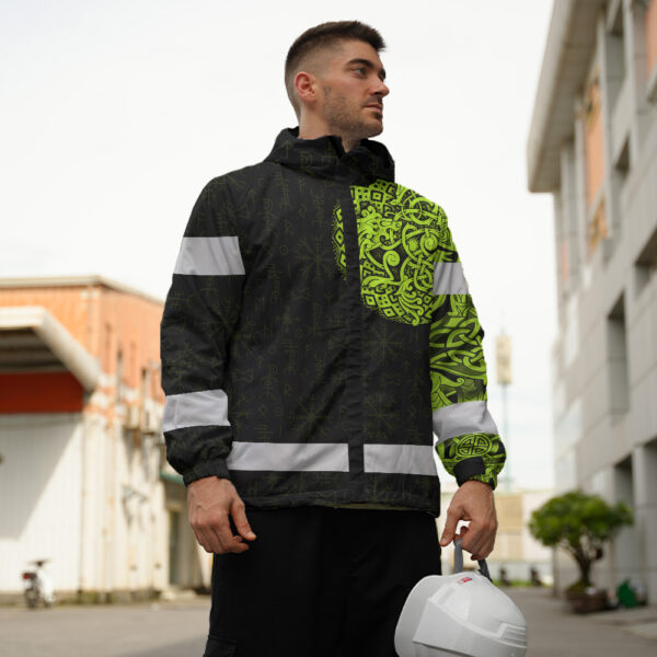 High Visibility Jacket Waterproof And Windproof Reflective Vikings Tattoo Safety Workwear8