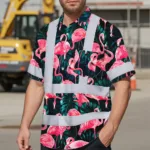 hi-vis-hawaiian-shirt-reflective-tapes-hawaii-flamingo-custom-name-dd32a.webp