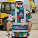 hi-vis-hawaiian-shirt-reflective-tapes-neon-pink-flowers-custom-name-a856b.webp