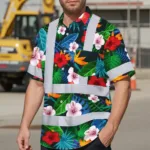 hi-vis-hawaiian-shirt-reflective-tapes-neon-pink-flowers-custom-name-b79e3.webp