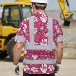 hi-vis-hawaiian-shirt-reflective-tapes-pink-violet-flowers-custom-b829a.webp