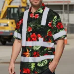 hi-vis-hawaiian-shirt-reflective-tapes-red-neon-flowers-custom-name-bd566.webp