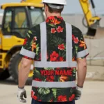 hi-vis-hawaiian-shirt-reflective-tapes-red-neon-flowers-custom-name-d2b31.webp