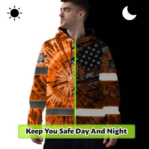 hi-vis-hoodie-reflective-tapes-orange-tie-dye-us-flag-scratch-custom-c10be.webp