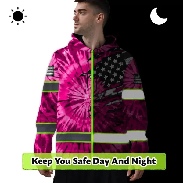 hi-vis-hoodie-reflective-tapes-pink-tie-dye-us-flag-scratch-custom-ea753.webp