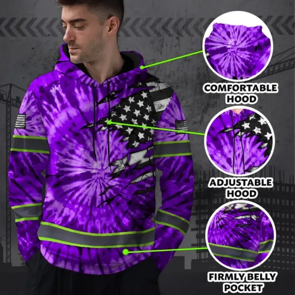 hi-vis-hoodie-reflective-tapes-violet-tie-dye-us-flag-scratch-custom-699b0.webp