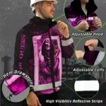 hi-vis-jacket-waterproof-reflective-sugar-skull-pink-his-queen-9c2e2.webp