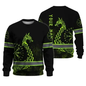 Hi Vis Long Sleeve Reflective Protection & Victory Viking Custom Name