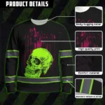 hi-vis-long-sleeve-shirt-reflective-tapes-pink-forest-green-skull-222f4.webp