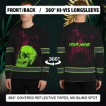 hi-vis-long-sleeve-shirt-reflective-tapes-pink-forest-green-skull-3473b.webp