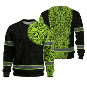 High Visibility Long Sleeve Shirt Reflective Vikings Tattoo Safety Workwear