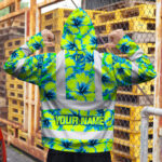 Hi-Vis-Zip-Hoodie-Reflective-Tapes-Blue-Neon-And-Green-Flowers-Custom-Name-Safety-Workwear-For-Workers,-Truckers,-Operators-5