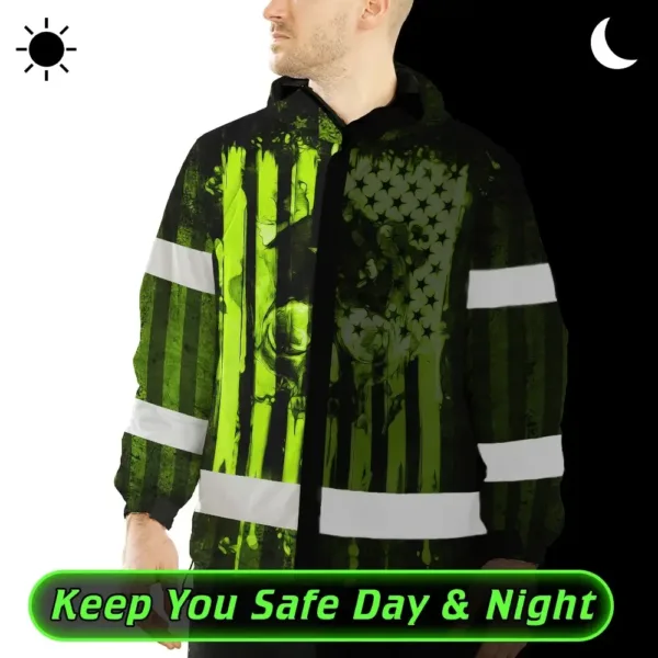 hi-vis-jacket-waterproof-reflective-skull-usa-flag-green-neon-safety-e1cdf.webp