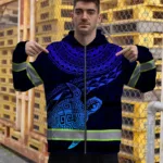 hi-vis-zip-hoodie-reflective-blue-neon-gradient-hawaii-turtle-custom-6fcf7.webp