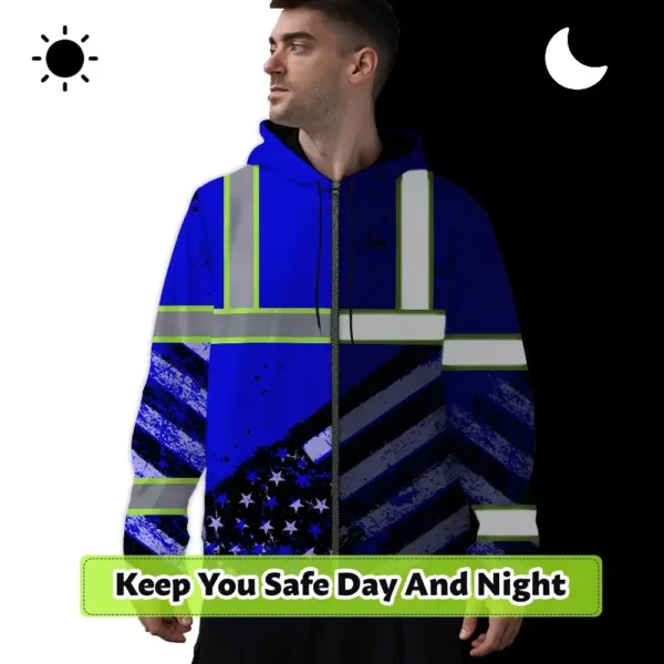 hi-vis-zip-hoodie-reflective-blue-us-flag-paint-custom-name-safety-d3893.webp