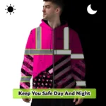 hi-vis-zip-hoodie-reflective-pink-us-flag-paint-custom-name-safety-24916.webp