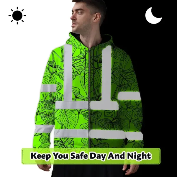 hi-vis-zip-hoodie-reflective-tapes-blue-neon-flowers-custom-name-55e2e.webp