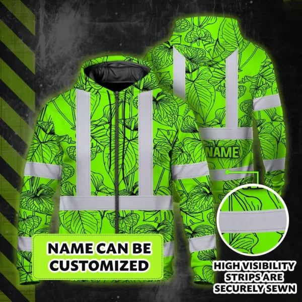 hi-vis-zip-hoodie-reflective-tapes-blue-neon-flowers-custom-name-6a5a6.webp