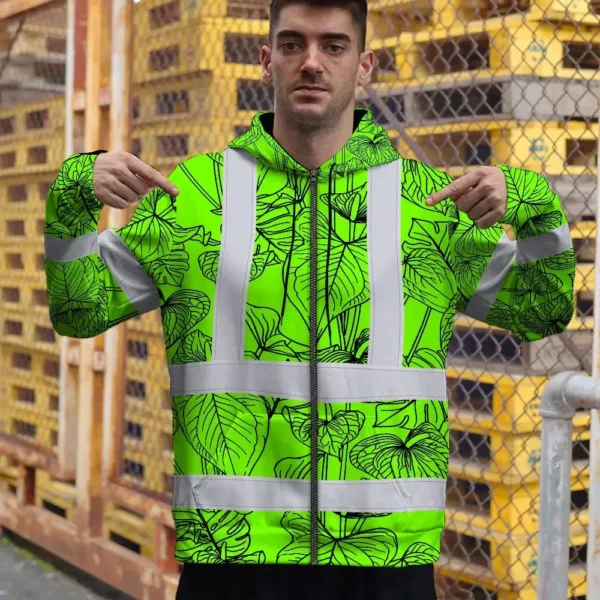 hi-vis-zip-hoodie-reflective-tapes-blue-neon-flowers-custom-name-80a07.webp