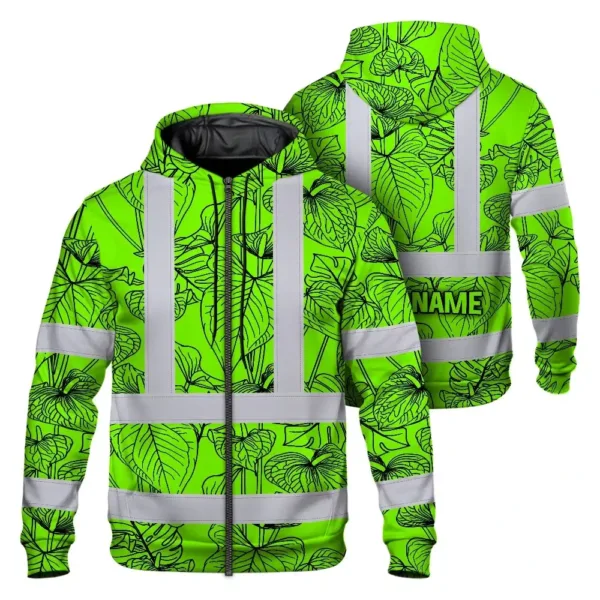 hi-vis-zip-hoodie-reflective-tapes-blue-neon-flowers-custom-name-a01f8.webp