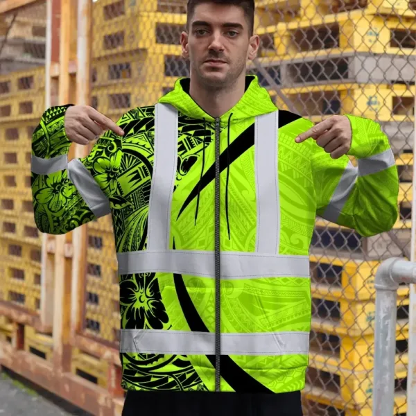 hi-vis-zip-hoodie-reflective-tapes-green-hawaiian-polynesian-tribal-ea727.webp