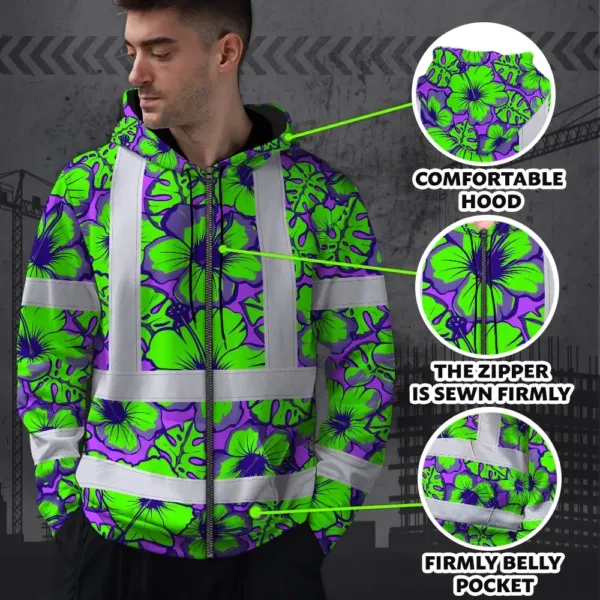hi-vis-zip-hoodie-reflective-tapes-green-neon-and-violet-flowers-378a9.webp