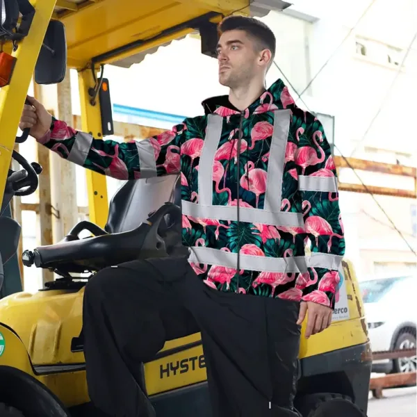 hi-vis-zip-hoodie-reflective-tapes-hawaii-flamingo-custom-name-17a5b.webp