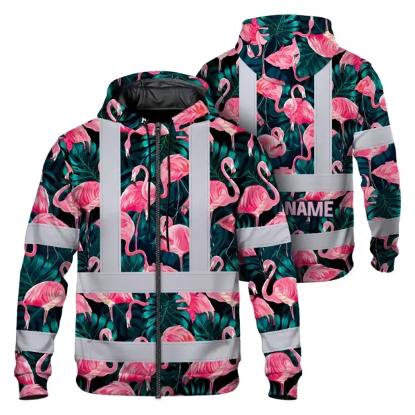hi-vis-zip-hoodie-reflective-tapes-hawaii-flamingo-custom-name-2b799.webp