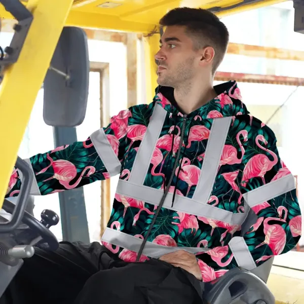 hi-vis-zip-hoodie-reflective-tapes-hawaii-flamingo-custom-name-38e05.webp