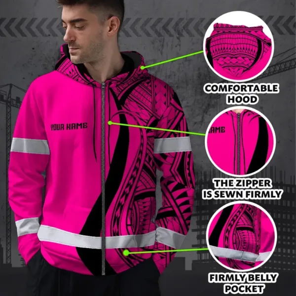 hi-vis-zip-hoodie-reflective-tapes-pink-and-black-neon-hawaii-custom-fa89c.webp