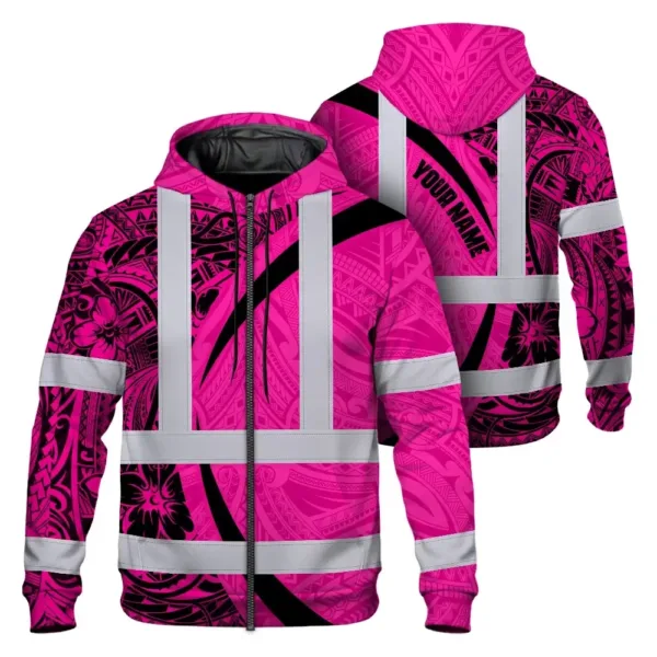 hi-vis-zip-hoodie-reflective-tapes-pink-hawaiian-polynesian-tribal-3daac.webp