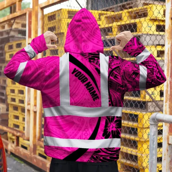 hi-vis-zip-hoodie-reflective-tapes-pink-hawaiian-polynesian-tribal-d6489.webp