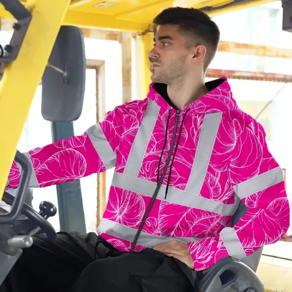 hi-vis-zip-hoodie-reflective-tapes-pink-neon-and-white-flowers-081af.webp