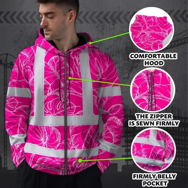 hi-vis-zip-hoodie-reflective-tapes-pink-neon-and-white-flowers-42b04.webp