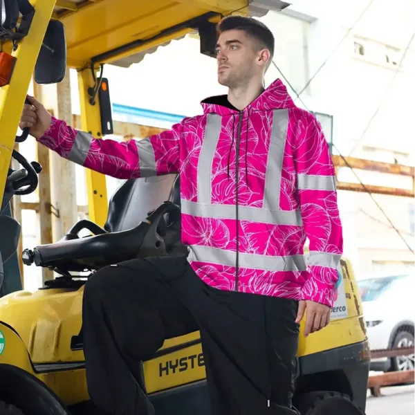 hi-vis-zip-hoodie-reflective-tapes-pink-neon-and-white-flowers-a48d9.webp
