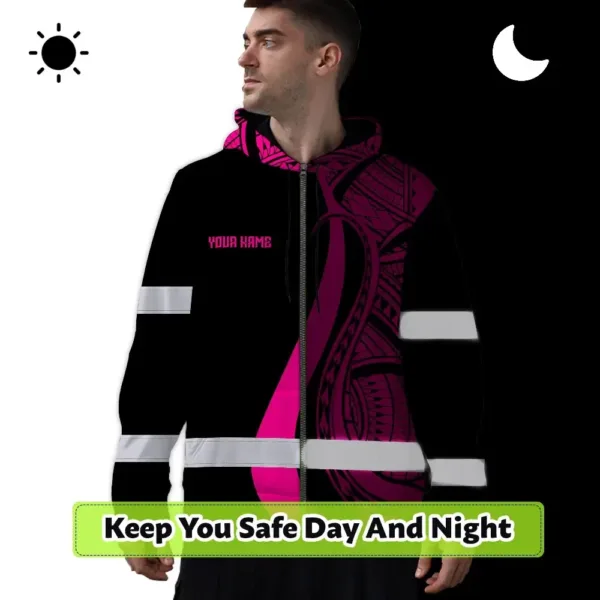 hi-vis-zip-hoodie-reflective-tapes-pink-neon-hawaii-custom-name-d0f3a.webp