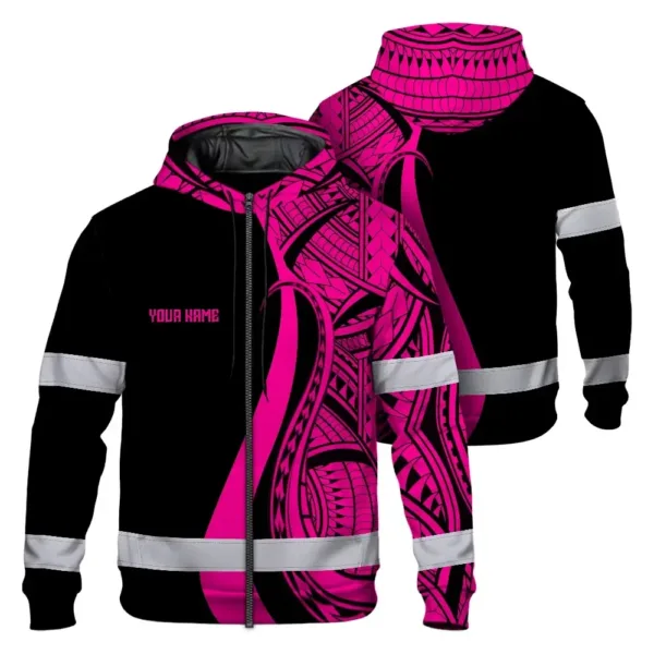 hi-vis-zip-hoodie-reflective-tapes-pink-neon-hawaii-custom-name-e6c3e.webp