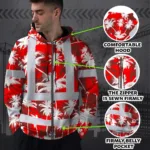 hi-vis-zip-hoodie-reflective-tapes-red-neon-flowers-custom-name-f6a75.webp