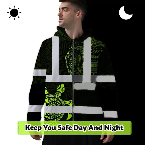 hi-vis-zip-hoodie-reflective-tapes-sea-turtle-hawaiian-polynesian-3bd34.webp