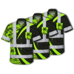 Choose Pack Hi Vis Hawaiian Shirt Reflective Tapes Hawaiian Polynesian Tribal 1