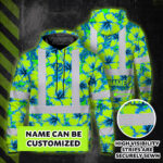 Hi-Vis-Hoodie-Reflective-Tapes-Blue-Neon-And-Green-Flowers-Custom-Name-Safety-Workwear-For-Workers,-Truckers,-Operators-2