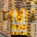Hi-Vis-Hoodie-Reflective-Tapes-Orange-Neon-And-Yellow-Flowers-Custom-Name-Safety-Workwear-For-Workers,-Truckers,-Operators-4