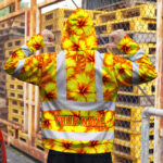 Hi-Vis-Hoodie-Reflective-Tapes-Orange-Neon-And-Yellow-Flowers-Custom-Name-Safety-Workwear-For-Workers,-Truckers,-Operators-5