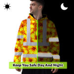 Hi-Vis-Hoodie-Reflective-Tapes-Orange-Neon-And-Yellow-Flowers-Custom-Name-Safety-Workwear-For-Workers,-Truckers,-Operators-7