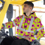Hi-Vis-Hoodie-Reflective-Tapes-Pink-Neon-And-Lime-Flowers-Custom-Name-Safety-Workwear-For-Workers,-Truckers,-Operators-3